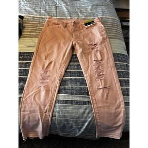 A.n.a. A New Approach Pink Denim Mid-Rise Skinny Ankle Jeans Pants size 6